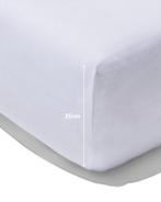 HEMA Boxspring hoeslaken zacht katoen 180x200 wit, Verzenden, Nieuw, Wit