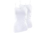 2 stuks dames onderhemd - spaghettiband - 100% katoen - Wit, Kleding | Heren, Ondergoed, Verzenden