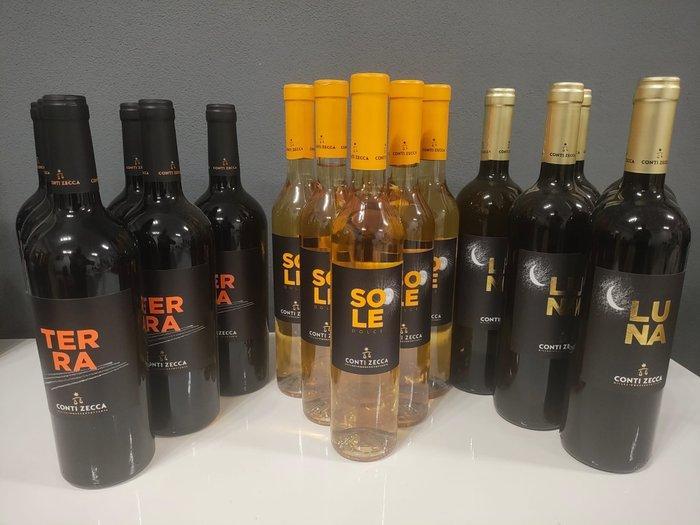 2019 x6 Terra, 2020 x6 Sole & 2021 x6 Luna Conti Zecca -, Verzamelen, Wijnen