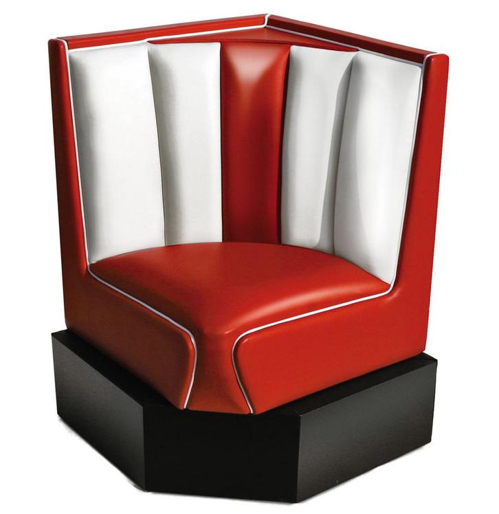 Bel Air Classic Diner Hoek voor Hoekbank Rood 60 x 60 cm, Huis en Inrichting, Banken | Bankstellen, Ophalen