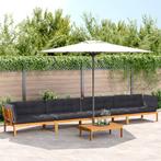 vidaXL 5-delige Loungeset pallet met kussens massief, Verzenden, Nieuw, Hardhout, Loungeset