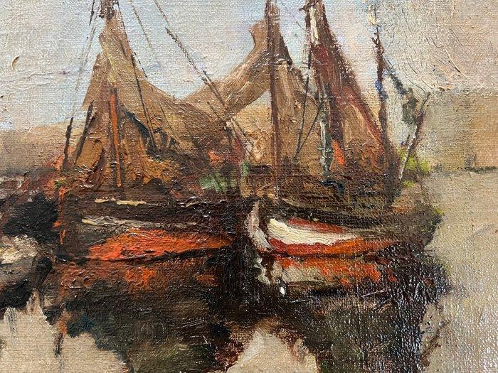 Jan Thijs (1891 - 1970) - De haven van Nieuwpoort., Antiek en Kunst, Kunst | Schilderijen | Klassiek