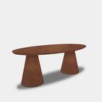Tafel Ovaal Eikenhout  Set Kegelpoot  280x115, Nieuw