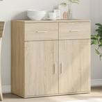 vidaXL Dressoir 79x38x80 cm bewerkt hout sonoma eikenkleurig, Verzenden, Nieuw, 50 tot 100 cm, 25 tot 50 cm