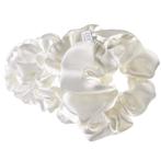 Veganboost Satin Scrunchies White Big Size - 6pcs, Sieraden, Tassen en Uiterlijk, Uiterlijk | Haarverzorging, Ophalen of Verzenden