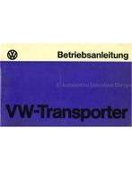 1977 VOLKSWAGEN TRANSPORTER INSTRUCTIEBOEKJE DUITS, Auto diversen, Handleidingen en Instructieboekjes
