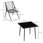TRUUSK Tuinmeubelset 5-delig Zitgroep Met Tafel En 4 Stoelen, Verzenden, Nieuw