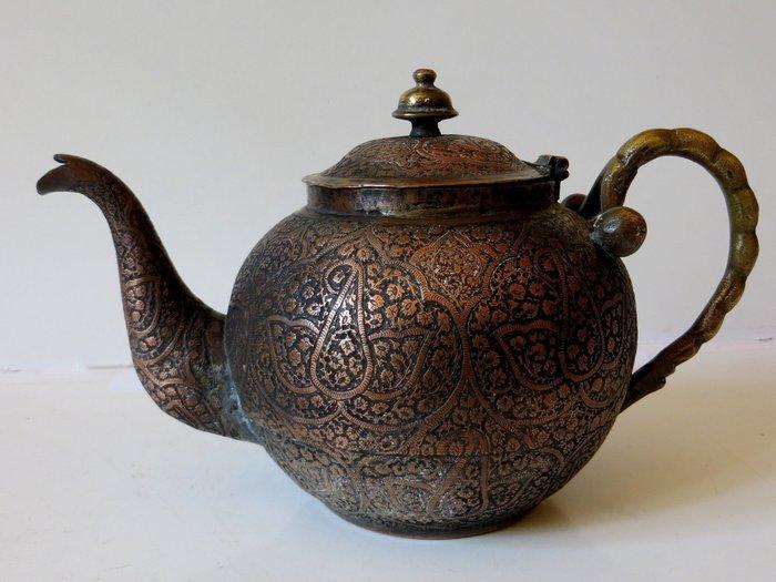 Theepot - Koper - Teekanne India Kasjmir, Antiek en Kunst, Kunst | Niet-Westerse kunst