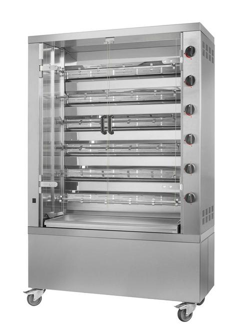 GGM Gastro | Kippengrill op gas - 35,3kW - met 6 spiesen |, Zakelijke goederen, Horeca | Overige, Verzenden