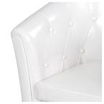 Fauteuil met armleuning - Relaxstoel - Met Hocker - Wit - MI, Verzenden, Zo goed als nieuw