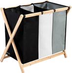 2dekans | Happy Goods Wasmand 3 vakken - Wassorteerder - 120, Huis en Inrichting, Badkamer | Badtextiel en Accessoires, Ophalen of Verzenden