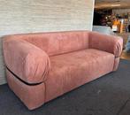 3 zitsbank Sunset rib stof oranje roze bankstel meubels, Ophalen, Rib bank orange, 75 tot 100 cm, Rechte bank