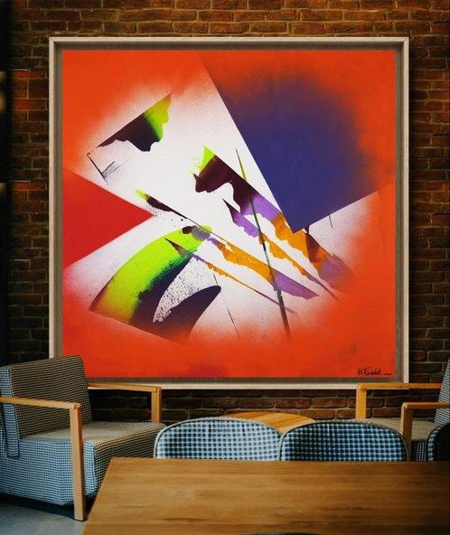 H. Friedel - Dance Of Forms, Antiek en Kunst, Kunst | Schilderijen | Modern