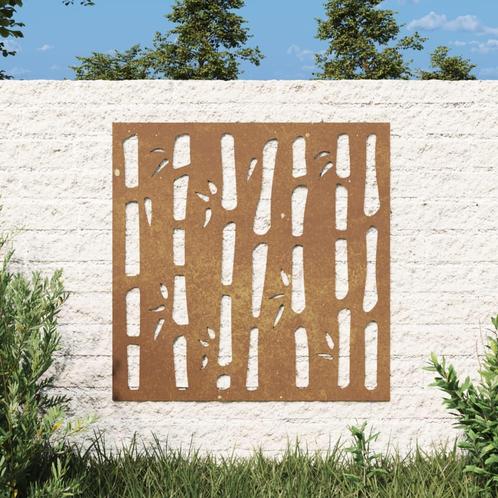 vidaXL Wanddecoratie tuin bamboe-ontwerp 55x55 cm, Huis en Inrichting, Woonaccessoires | Schilderijen, Tekeningen en Foto's, Nieuw