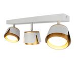 Opbouwspot driedubbel | Tulip | Wit/ Goud | 3x GX53 fitting, Nieuw, Ophalen of Verzenden, Modern, Led