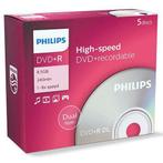 Philips | DVD+R | DL | 8.5 GB | 5 Stuks, Nieuw, Verzenden