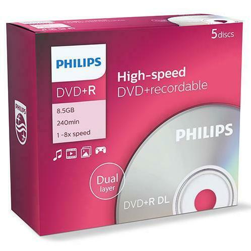 Philips | DVD+R | DL | 8.5 GB | 5 Stuks, Computers en Software, Beschrijfbare discs, Nieuw, Verzenden