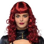 Pruik Lady Steampunk Rood, Kleding | Dames, Ophalen of Verzenden, Nieuw