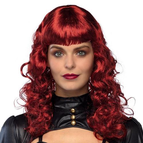 Pruik Lady Steampunk Rood, Kleding | Dames, Carnavalskleding en Feestkleding, Nieuw, Ophalen of Verzenden