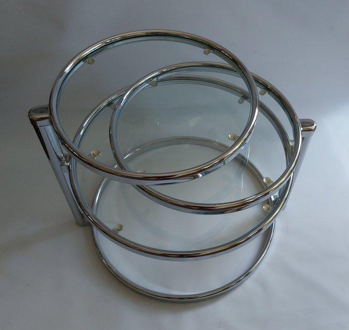 Leitmotiv - Bijzettafel - Double Swivel - metaal/glas, Antiek en Kunst, Antiek | Meubels | Stoelen en Banken