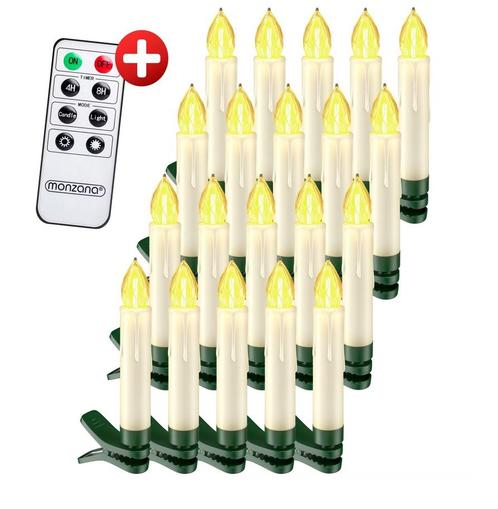 20 set LED Kerstboomverlichting kaarsen met afstandsbedie..., Diversen, Kerst, Nieuw, Verzenden