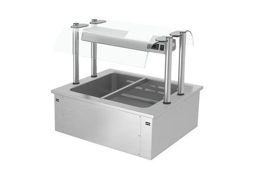 GGM Gastro | Bain-marie inbouw - 0,8m - 2x GN 1/1 - met |, Zakelijke goederen, Horeca | Meubilair en Inrichting, Nieuw in verpakking