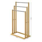 Handdoekenrek Bamboe met 3 RVS Stangen (Interieur), Huis en Inrichting, Stoelen, Verzenden, Nieuw