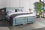 Mörgenn Elektrische Boxspring Nauplion Blauw - 90x200 cm, Verzenden, Nieuw, Blauw, Modern
