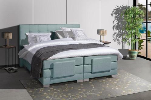 Mörgenn Elektrische Boxspring Nauplion Blauw - 90x200 cm, Huis en Inrichting, Slaapkamer | Boxsprings, Blauw, Nieuw, Verzenden