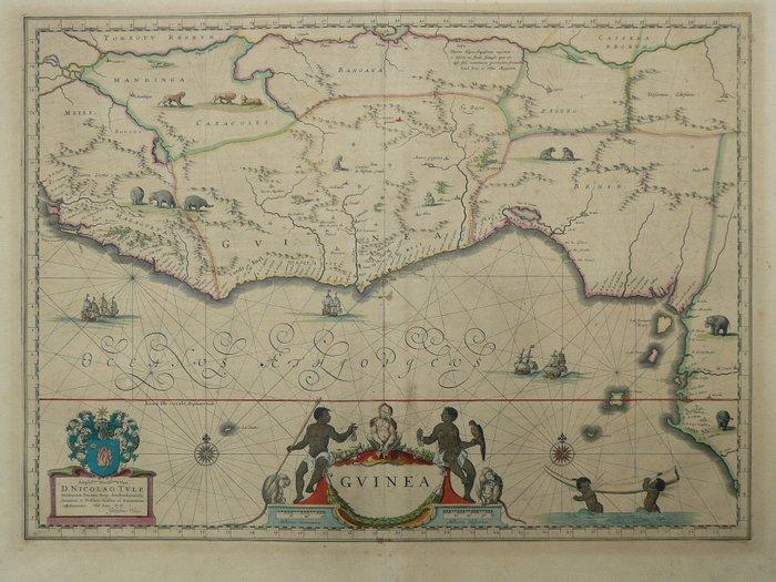 Afrika - Golf van Guinee; Joan Blaeu - Guinea - 1661-1680, Boeken, Atlassen en Landkaarten