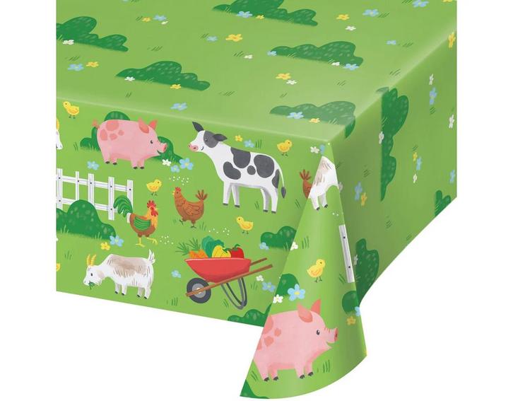 Tafelkleed Boerderijdieren Farmhouse Fun (137x259cm), Hobby en Vrije tijd, Feestartikelen, Nieuw, Ophalen of Verzenden
