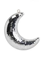 Maan 21 cm Spiegeltjes Zilver Maantje Slapen Raamhanger Trou, Ophalen of Verzenden, Nieuw, Feestartikel, Carnaval