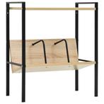 vidaXL Boekenkast 2 schappen 52x28x59 cm bewerkt hout zwart, Huis en Inrichting, Minder dan 50 cm, Verzenden, Nieuw, Minder dan 100 cm