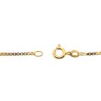 Gouden Venetiaanse schakel ketting | 60,5 cm (veersluiting), Sieraden, Tassen en Uiterlijk, Kettingen, Ophalen of Verzenden, Gebruikt