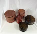 5 dozen - lakwerk en hout - Burma - Azie (Zonder, Antiek en Kunst, Kunst | Niet-Westerse kunst