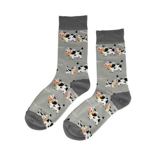 Sokken Koeien Print Maat 36-43 Grijs, Sieraden, Tassen en Uiterlijk, Uiterlijk | Haarverzorging, Verzenden
