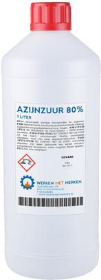 Wmm Chemie Azijnzuur 80 1 liter, fles, Verzenden, Nieuw