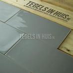 Wandtegel artic handvormlook 10x20cm midden grijs, Doe-het-zelf en Verbouw, Tegels, Ophalen, Nieuw, 10 m² of meer, Wandtegels