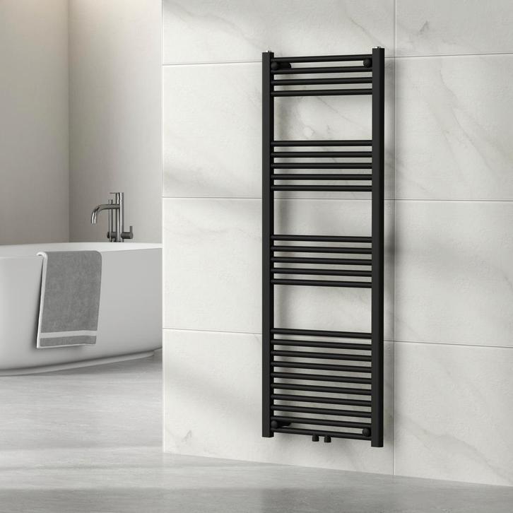 [neu.haus] Handdoekradiator Voss 140x50x3 cm zwart, Doe-het-zelf en Verbouw, Verwarming en Radiatoren, Verzenden
