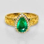 Zonder minimumprijs - Ring - 18 karaat Geel goud, IGI 1,24, Nieuw