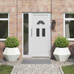 vidaXL Plantenbak 2 pcs Wit 75 x 75 x 60 cm Staal, Verzenden, Nieuw, Metaal, 60 tot 100 cm