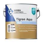 Sigma Tigron Aqua Matt - WIT - 1 liter - Vergelijkbaar Si..., Doe-het-zelf en Verbouw, Verf, Beits en Lak, Wit, Nieuw, Ophalen of Verzenden