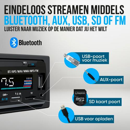 Autoradio met Bluetooth, Handsfree , USB / AUX / SD, Inclusief  afstandsbediening, 1