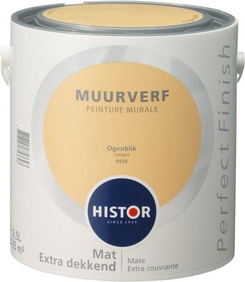 Histor Perfect Finish Muurverf Mat - Ogenblik 6929 - 2,5..., Doe-het-zelf en Verbouw, Verf, Beits en Lak, Verf, Overige kleuren