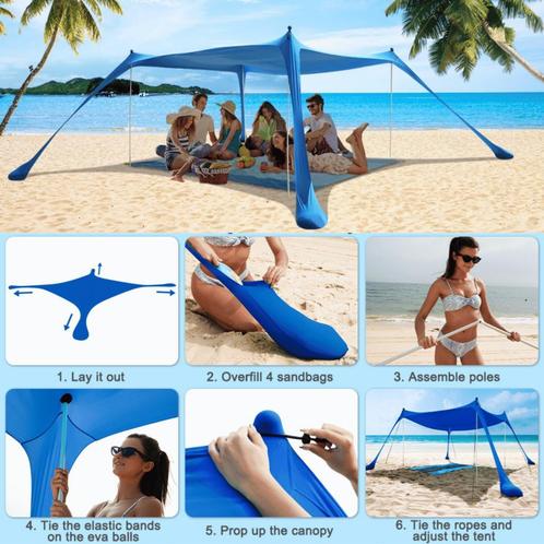 Windscherm strandtent zonnescherm partytent multifunctioneel, Caravans en Kamperen, Windschermen, Nieuw, Uittrekbaar, Ophalen of Verzenden