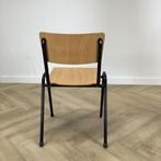 kantinestoel / stapelstoel zithoogte 46 cm, beuken - zwart, Huis en Inrichting, Stoelen, Gebruikt, Zwart, Ophalen of Verzenden