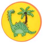 Knutselset Kind 3+ - String-Art Dinosaurus Palmboom - Groen/, Hobby en Vrije tijd, Knutselen, Nieuw, Ophalen of Verzenden