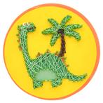 Knutselset Kind 3+ - String-Art Dinosaurus Palmboom - Groen/, Hobby en Vrije tijd, Knutselen, Ophalen of Verzenden, Nieuw