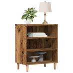 vidaXL Dressoir 57x35x75 cm bewerkt hout oud houtkleurig, Huis en Inrichting, Kasten | Dressoirs, Verzenden, Nieuw, Overige houtsoorten