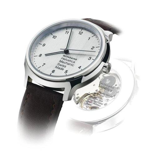 Mondaine - Helvetica Regular - Handaufzug - Zonder, Sieraden, Tassen en Uiterlijk, Horloges | Heren